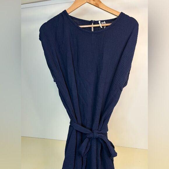 NWT 100% Cotton Gauze Belted Maxi size Large - Picture 3 of 5